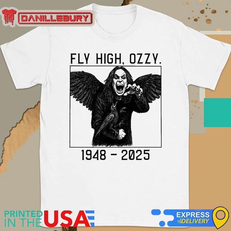 Ozzy Osbourne RIP Fly High Ozzy 1948-2025 Shirt