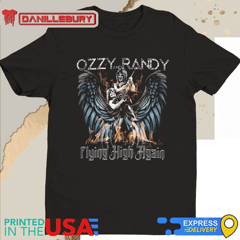 Ozzy & Randy Tribute Flying High Again 1948 2025 Vintage Tribute Shirt