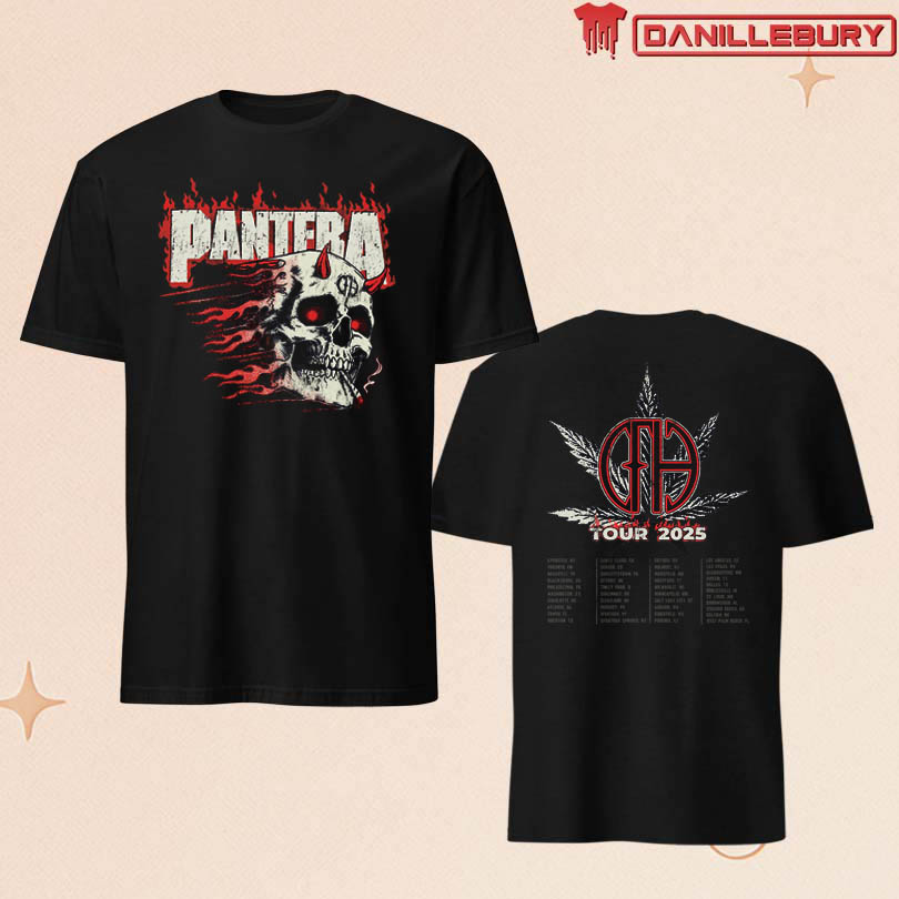 Pantera Tour 2025 Smoking Skull Tee