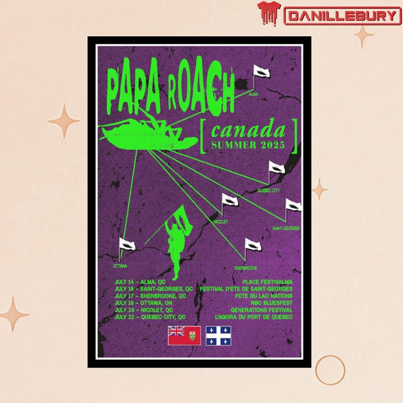 Papa Roach Canada Summer 2025 Poster
