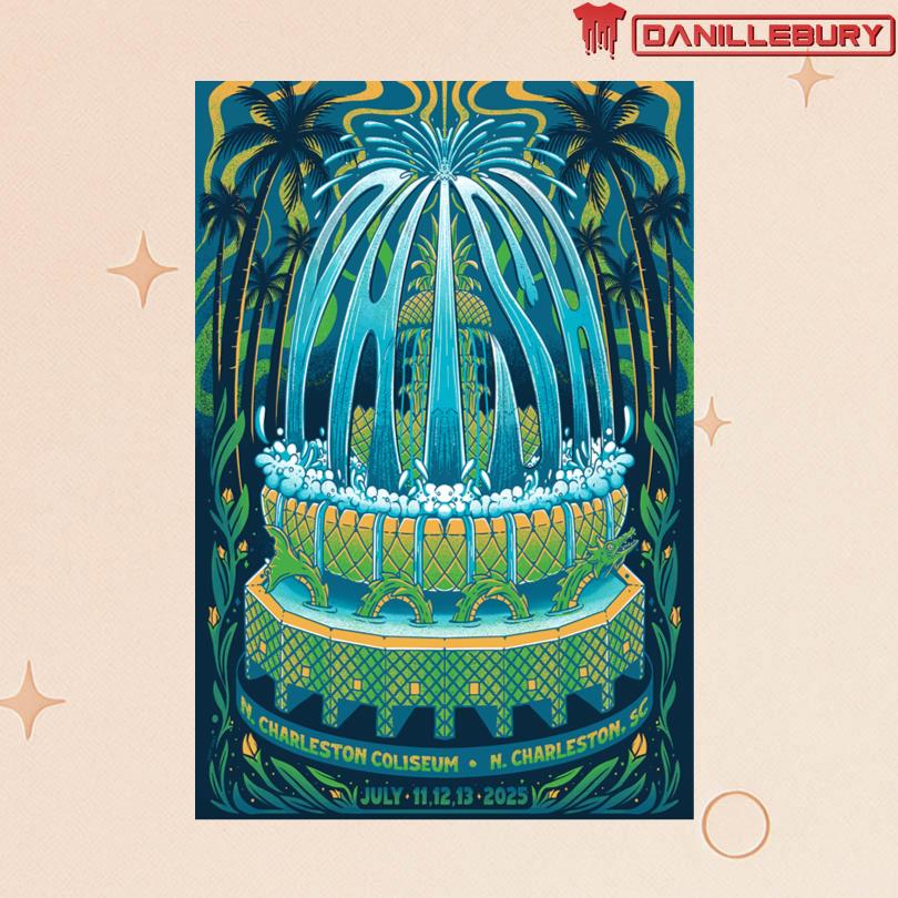 Phish Jul 11-13 2025 North Charleston Coliseum, North Charleston, SC Poster