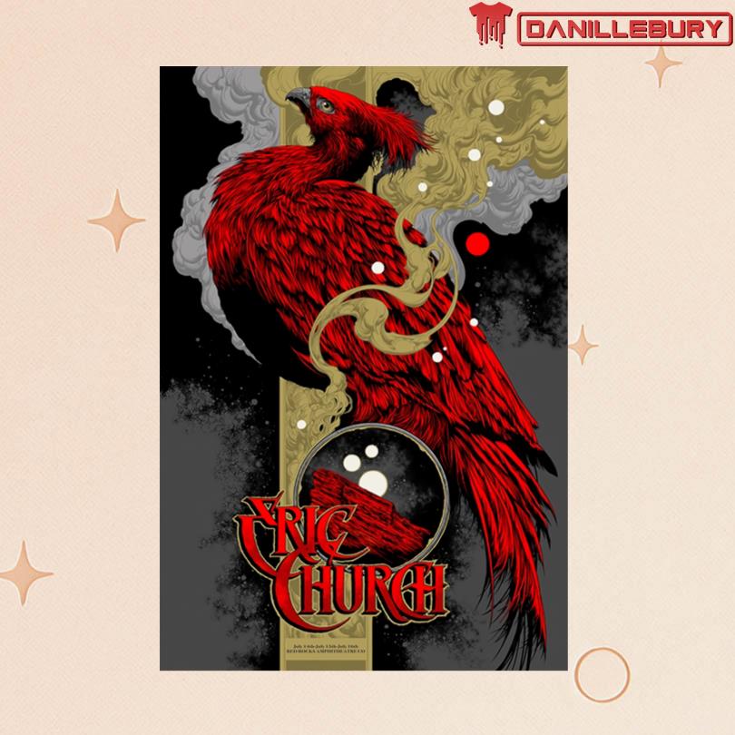 Poster Eric Church Red Rocks Amphitheatre in Morrison CO Jul 14-16 2025