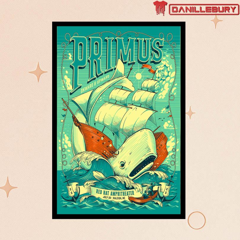 Primus Red Hat Amphitheater Raleigh, NC July 23 2025 Tour Poster