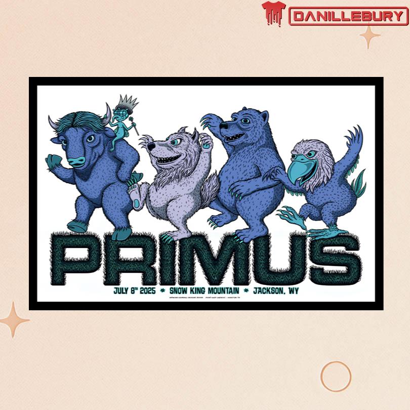 Primus Snow King Mountain Jackson WY Jul 8 2025 Tour Poster