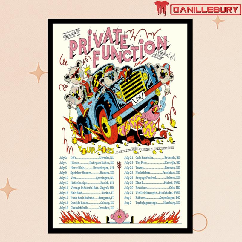 Private Function 2025 Summer Tour Poster