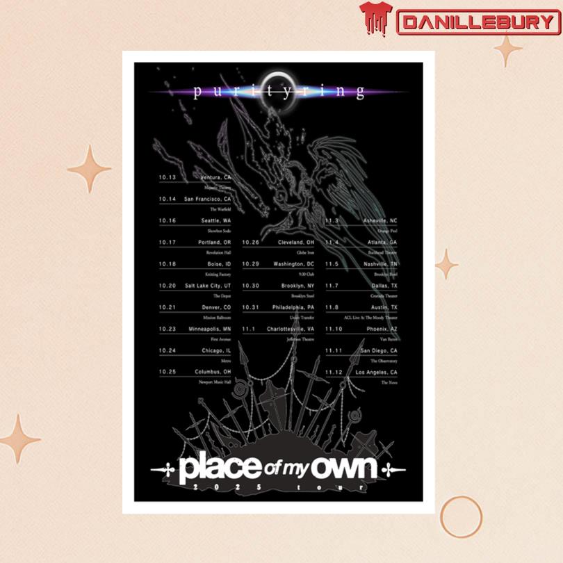 Purity Ring 2025 Place Of My Own Tour Poster