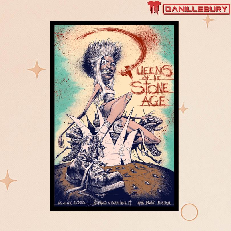 Queens Of The Stone Age Jul 16 2025 Romano d\'Ezzelino, Italy Poster