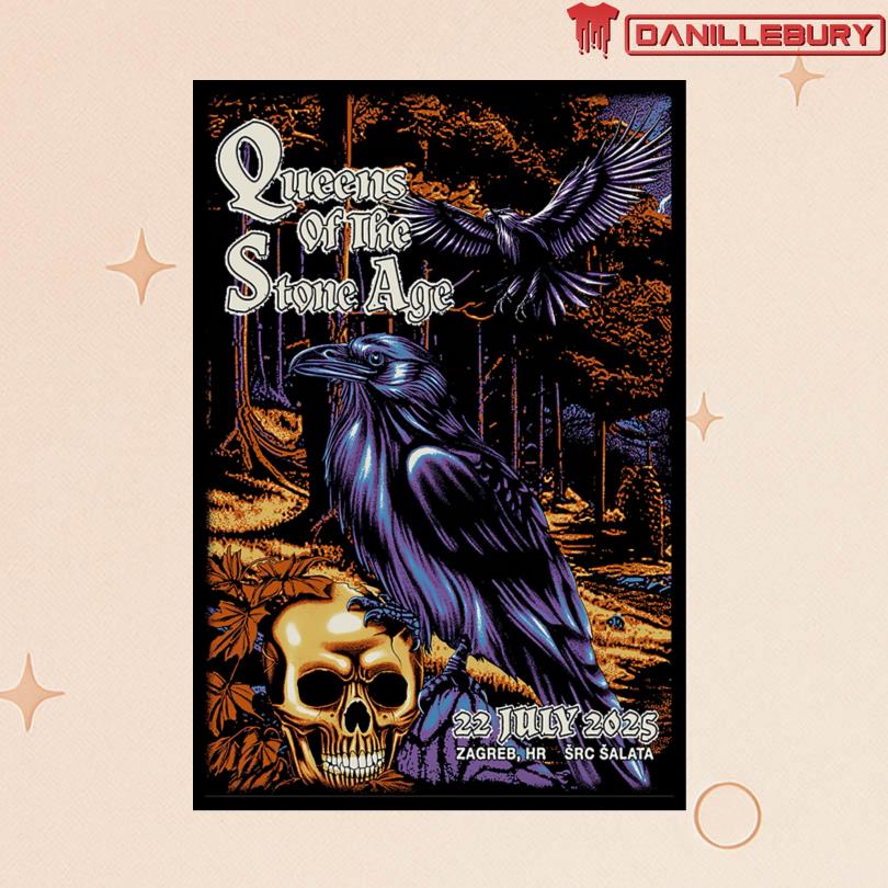 Queens Of The Stone Age Jul 22 2025 SRC Salata In Zagreb Croatia Poster
