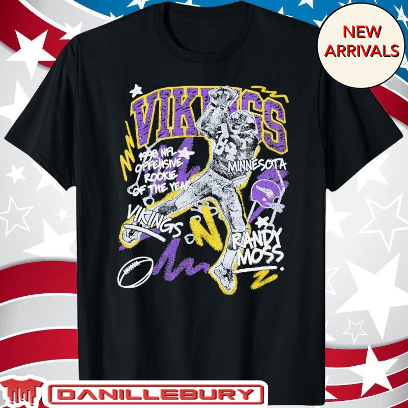 Randy Moss Minnesota Vikings Chalked Up Player Graphic T-Shirt