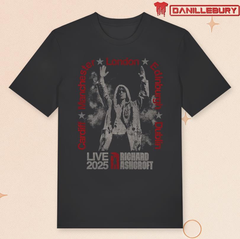 Richard Ashcroft RA Live 2025 Cities Tour T-Shirt