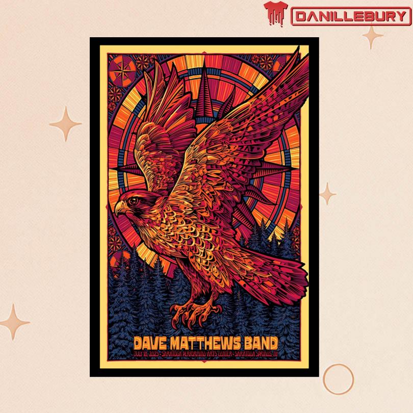 Saratoga Performing Arts Center Show July 18 2025 Dave Matthews Band Poster