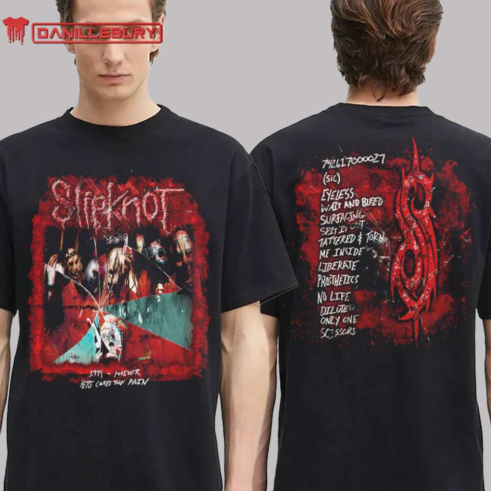 Slipknot 25th Anniversary Merch Tee Self Titled Track List