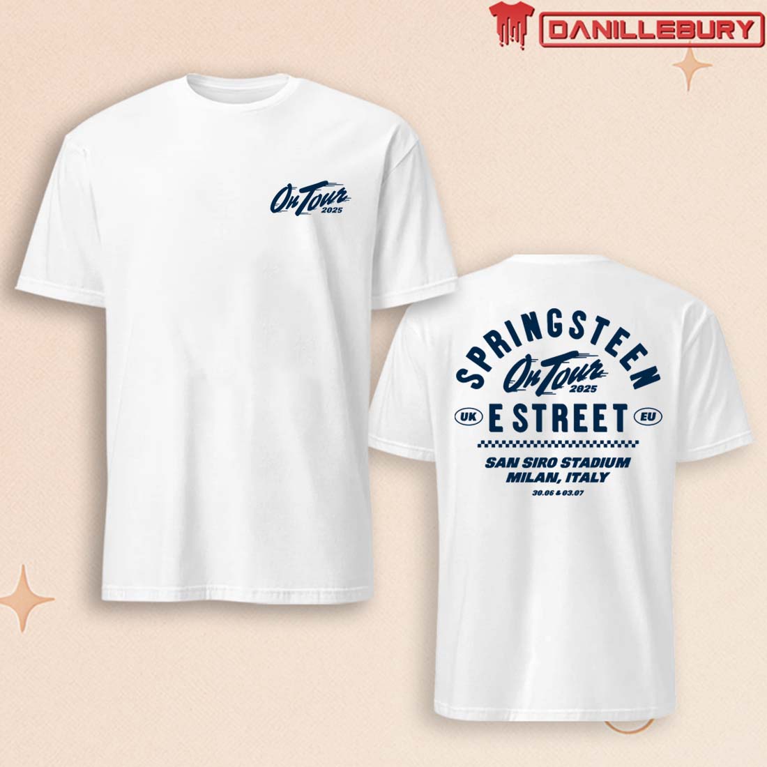Springsteen & The E-Street Band June 30, July 3 2025 Milan Event Tee