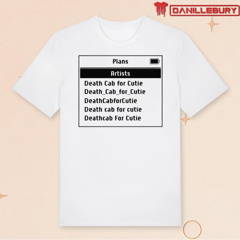 Stereogum Plans Artists Death Cab For Cutie Shirt