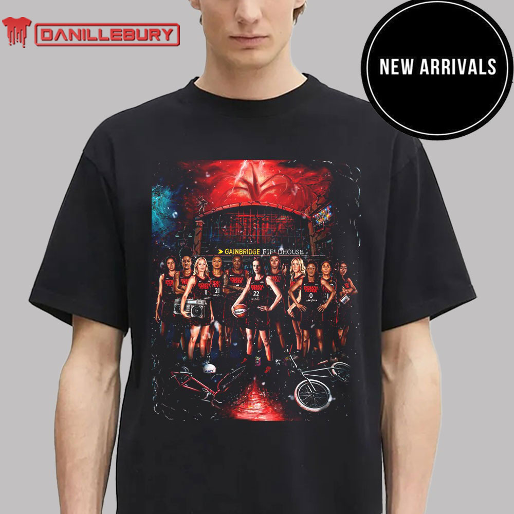 Stranger Things X Indiana Fever 2025 Full Team WNBA T-Shirt