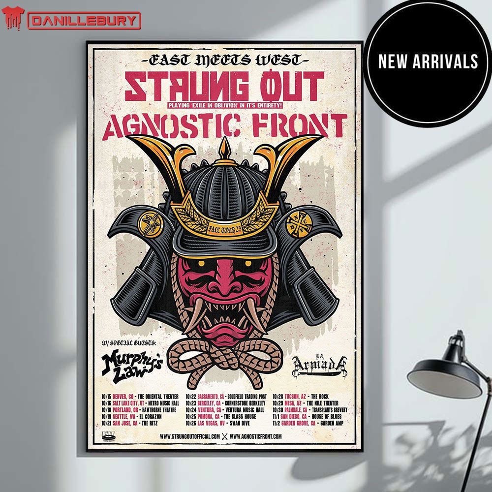 Strung Out East Meets West 2025 Playing Exile Oblivion In It’s Entirety Agnostic Front Poster