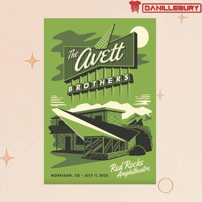 The Avett Brothers At Red Rocks Amphitheatre Jul 11 2025 Poster