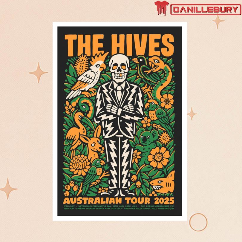The Hives Australian Tour 2025 Poster