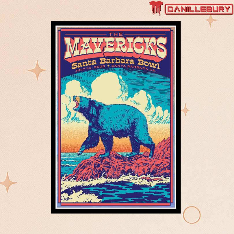 The Mavericks July 11 2025 Santa Barbara Bowl Poster