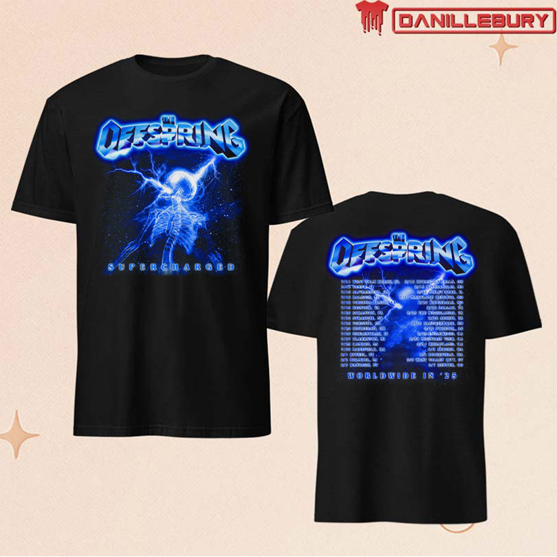The Offspring Supercharged Skeleton 2025 Tour Tee
