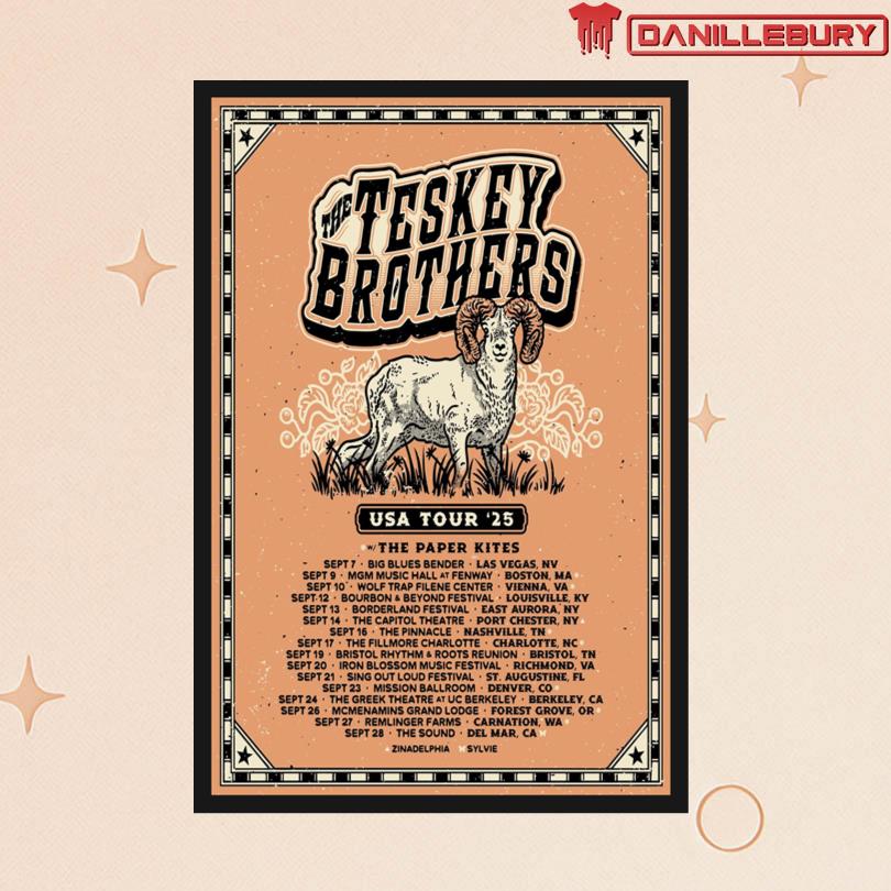 The Teskey Brothers USA Tour 2025 Poster