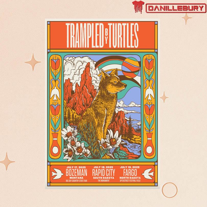 Trampled By Turtles July 17 2025 Gallatin County Fairgrounds in Bozeman MT Poster