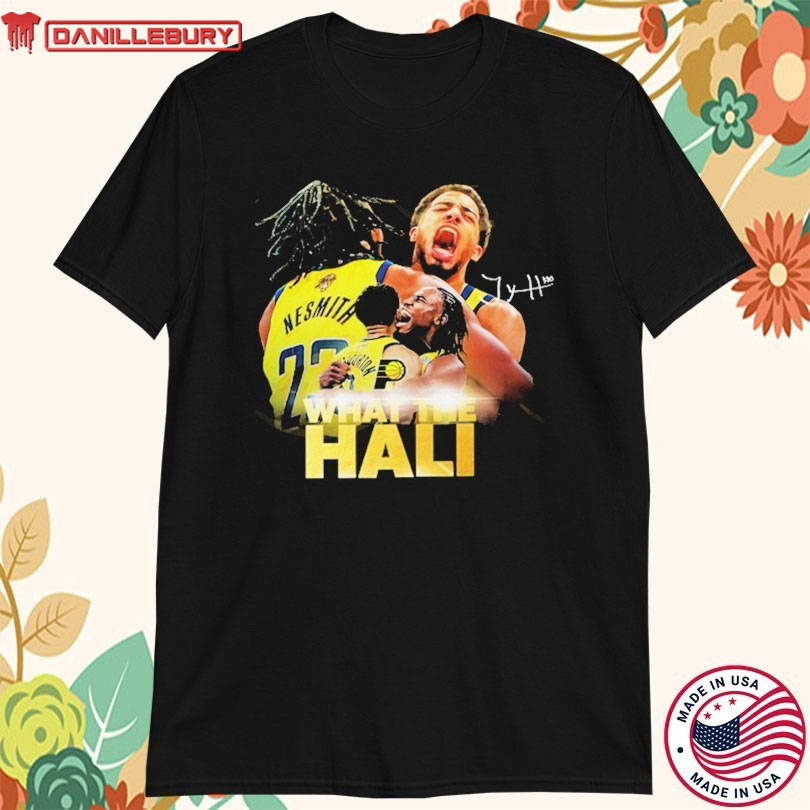 Tyrese Haliburton Hug Aaron Nesmith What The Hali Indiana Pacers Eastern Conference Champions 2025 T-shirts