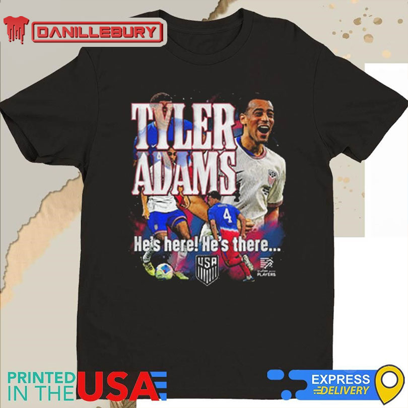 USMNT Tyler Adams He’s Here He’s Here Graphic Shirt