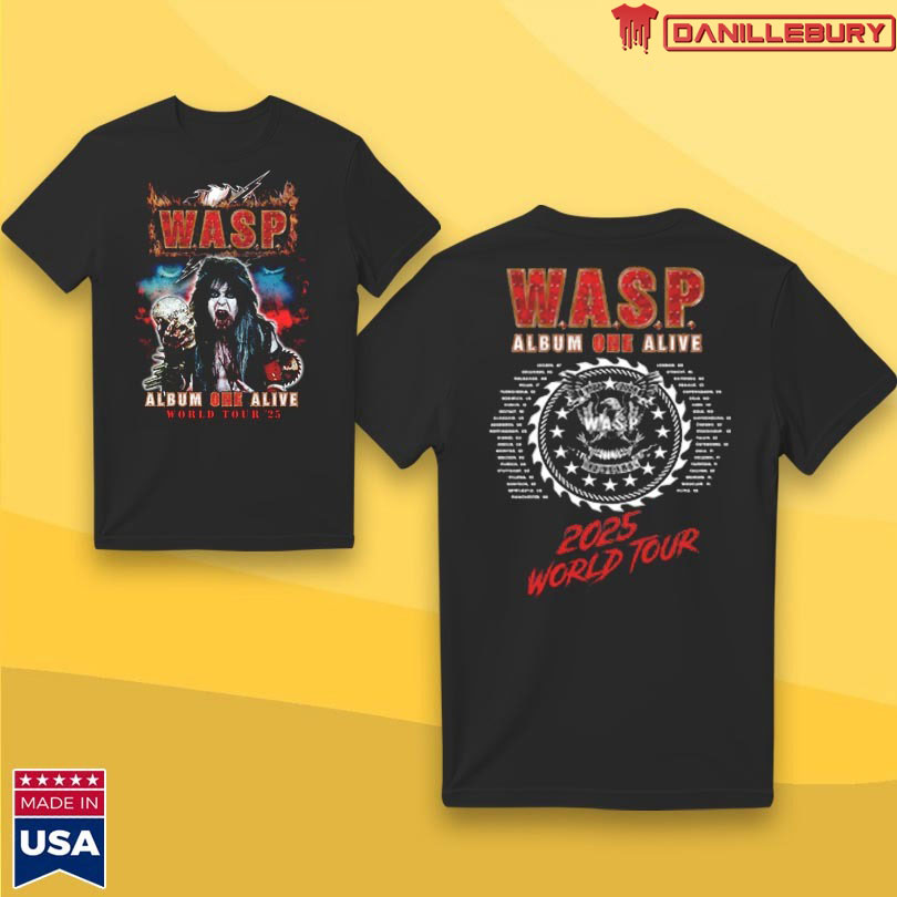 WASP Album One Alive Blackie World Tour 2025 Graphic T-Shirt