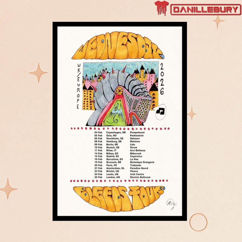 Wednesday 2026 UK Europe Tour Poster