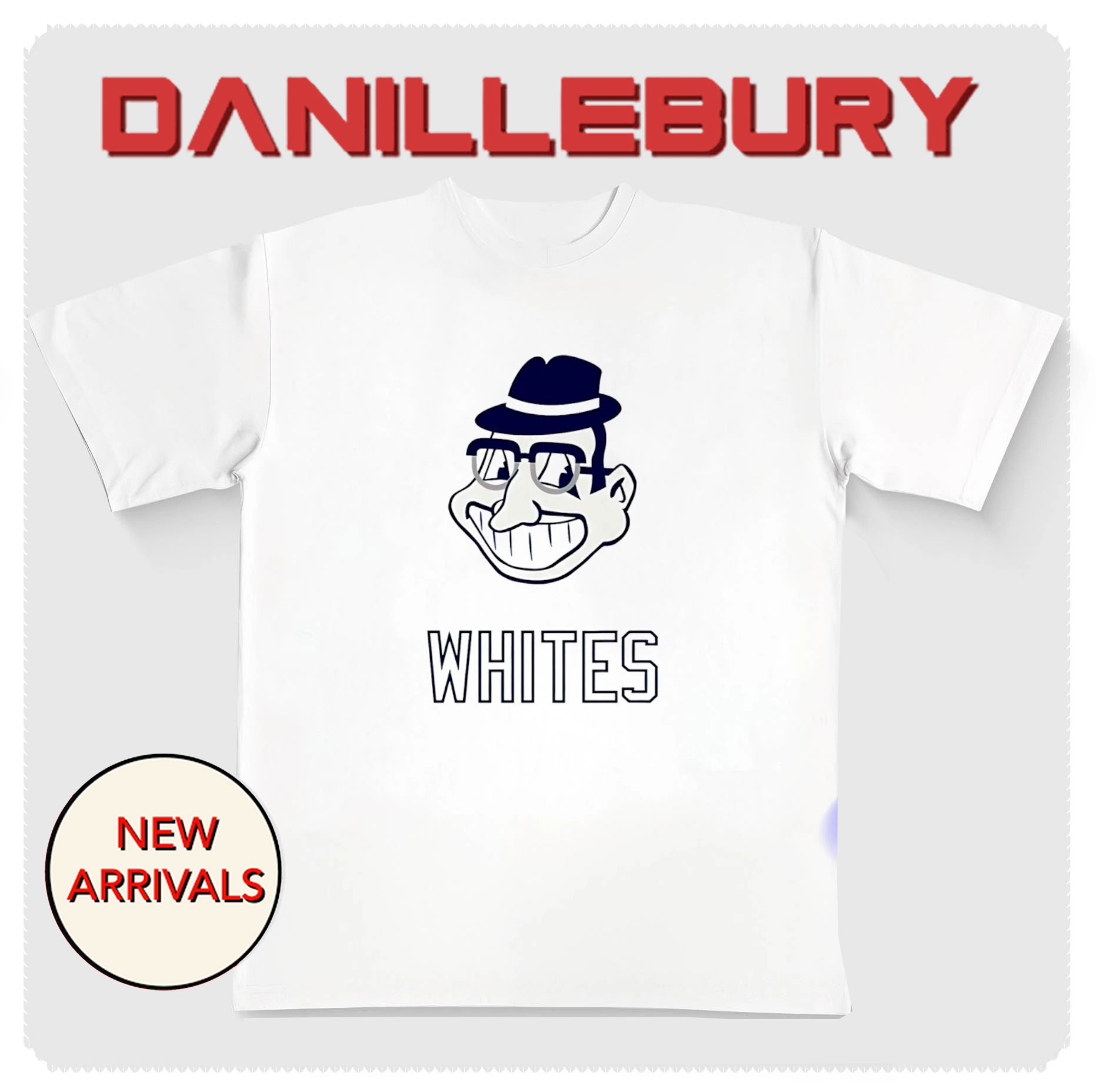 Whites Cleveland Indians logo shirt