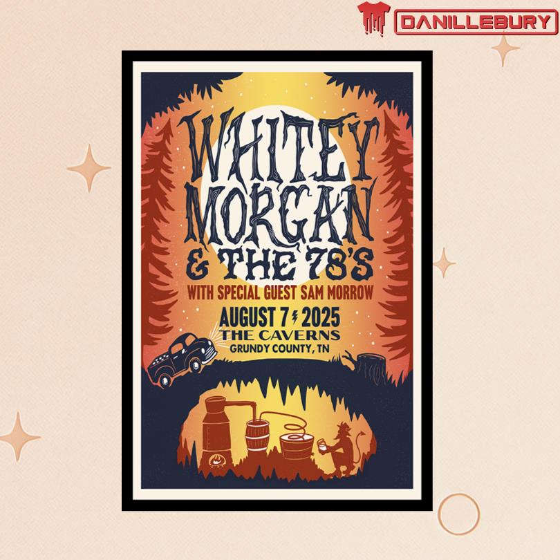 Whitey Morgan August 7 2025 The Caverns Grundy County TN Poster