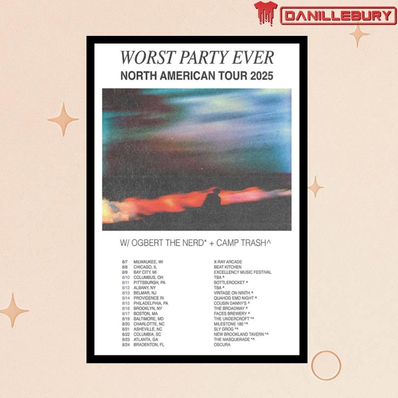 Worst Party Ever North American Tour 2025 Poster