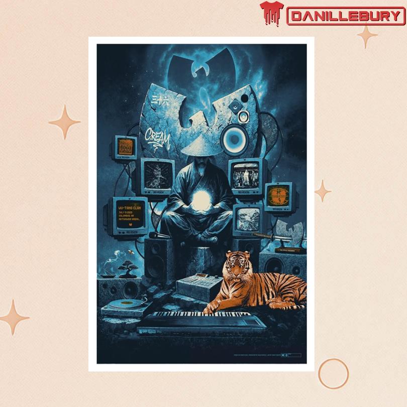 Wu Tang Clan Nationwide Arena Columbus, OH July 9 2025 Tour Poster