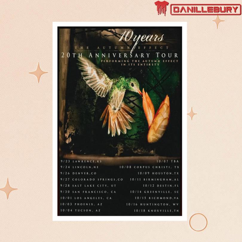 10 Years The Autumn Effect 20th Anniversary Tour Poster