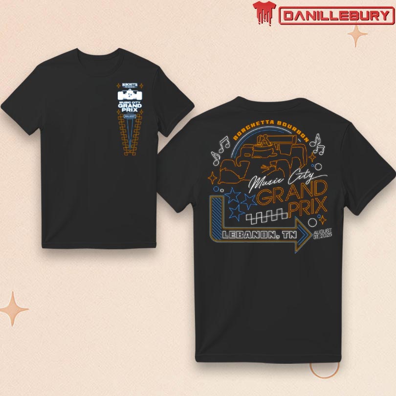 2025 Borchetta Bourbon Music City Grand Prix Neon Lights T-Shirt