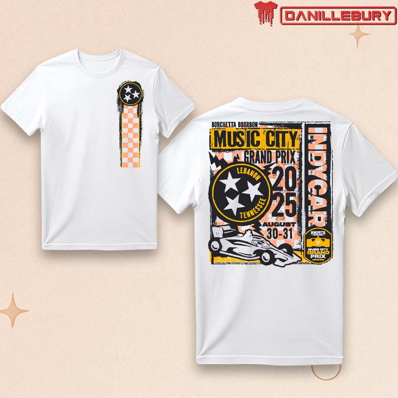 2025 Borchetta Bourbon Music City Grand Prix Show Print T-Shirt