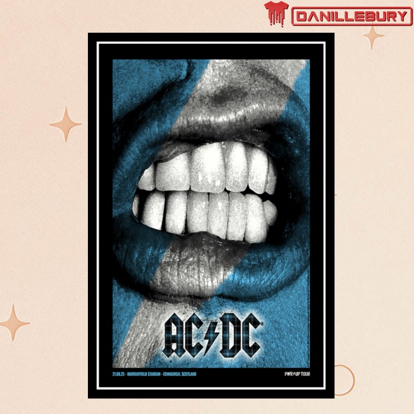 AC DC Edinburgh, Scotland 21.08.25 Tour Poster