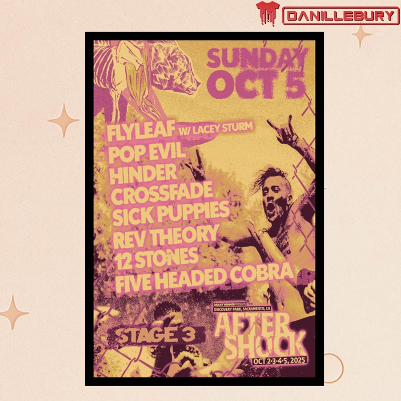 Aftershock Festival Sacramento, CA Oct 2-5 2025 Event Poster