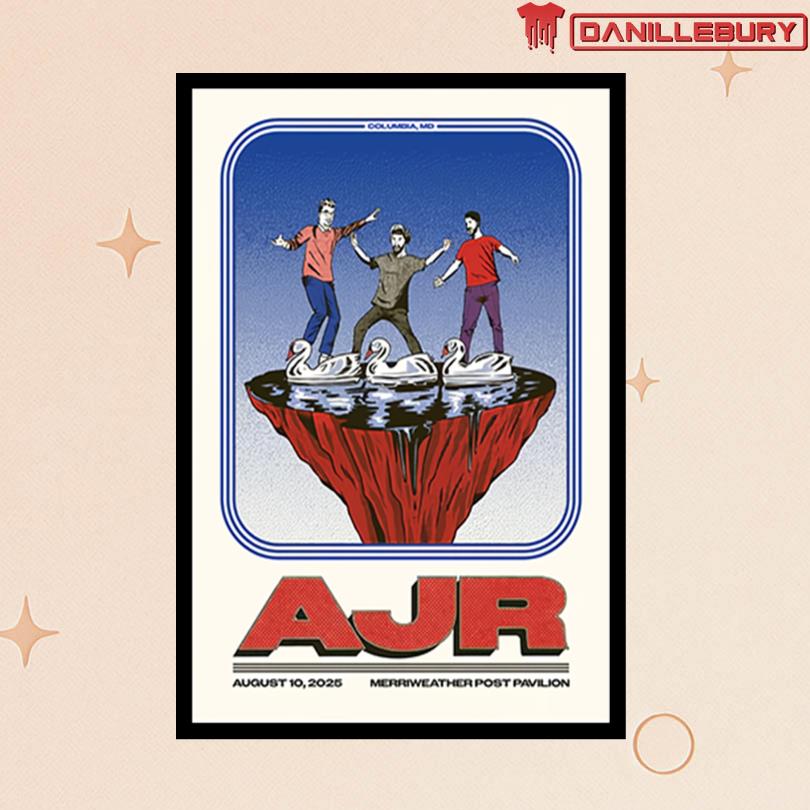 AJR Aug 10 2025 Merriweather Post Pavilion Columbia, MD Poster