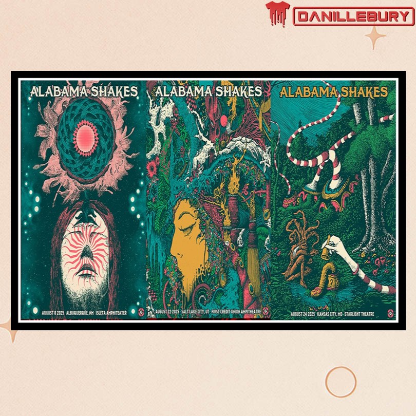 Alabama Shakes Starlight Theatre 8.24.25 Kansas City MO Concert Poster