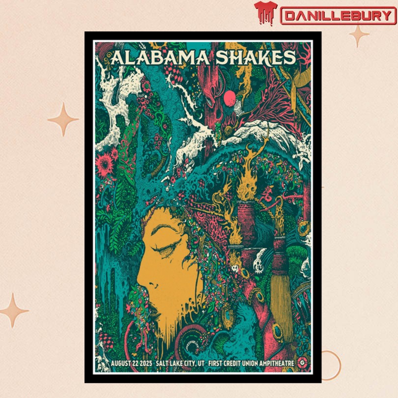 Alabama Shakes West Valley City, UT 08 22 25 Event Poster