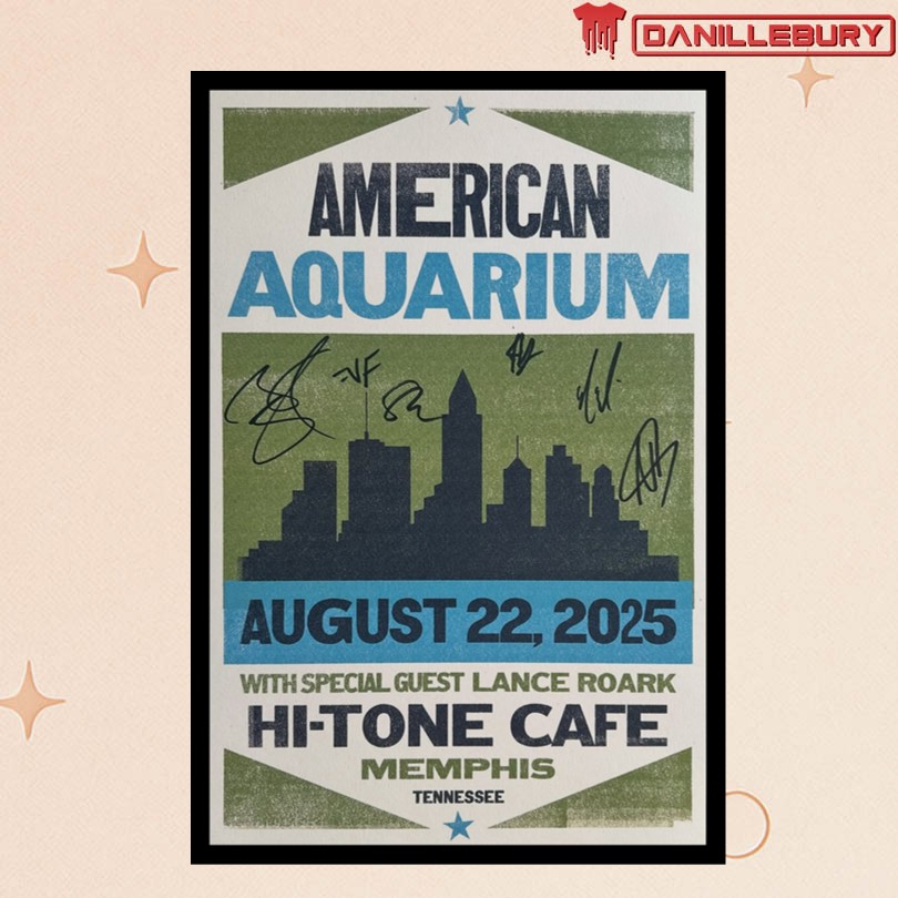 American Aquarium Memphis, TN Aug 22 2025 Show Poster