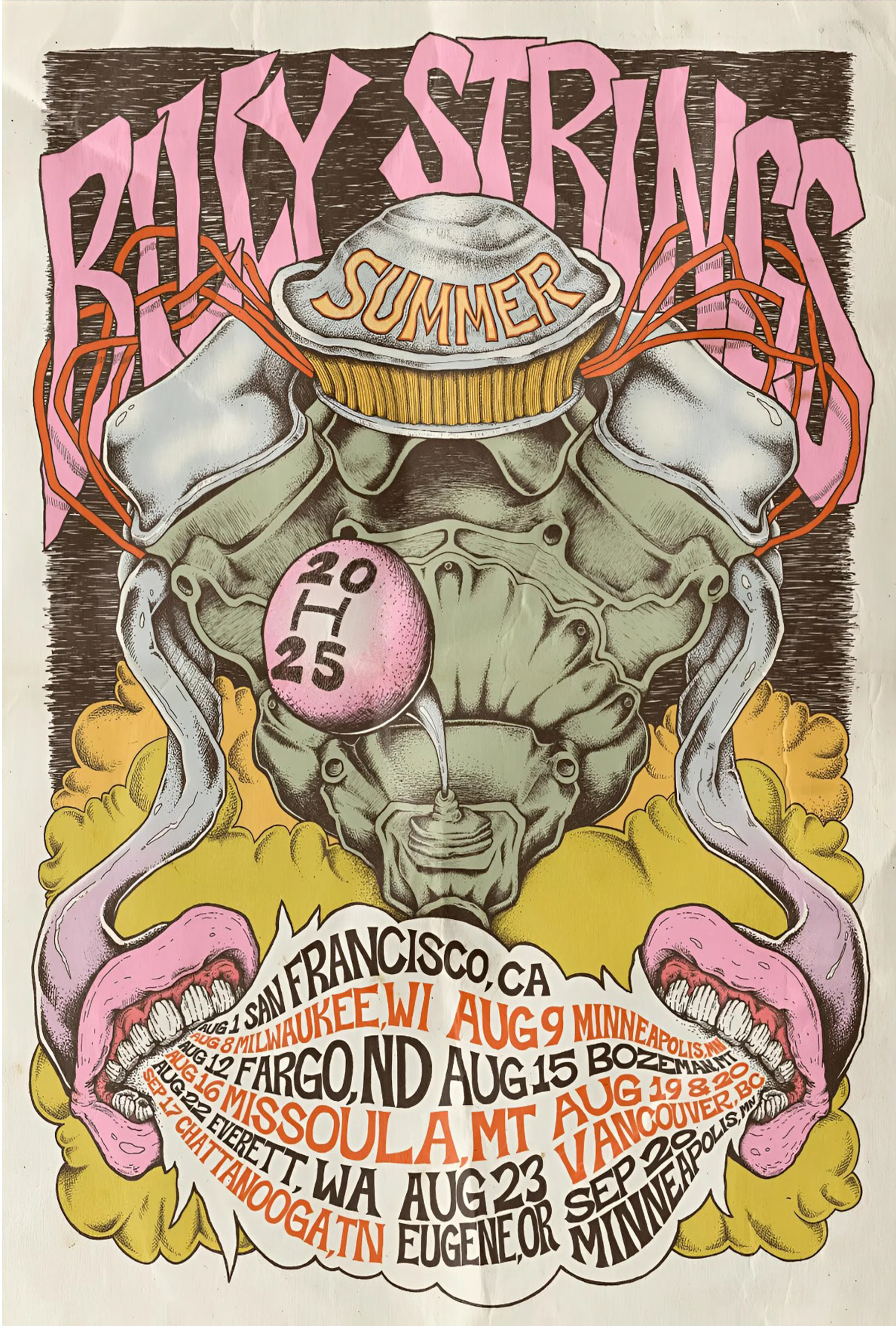 Billy Srings Summer Tour 2025 Poster