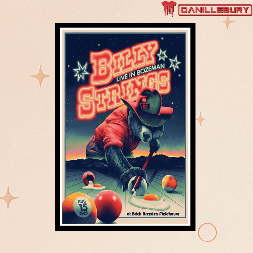 Billy Strings August 15 2025 Brick Breeden Fieldhouse Tour Poster