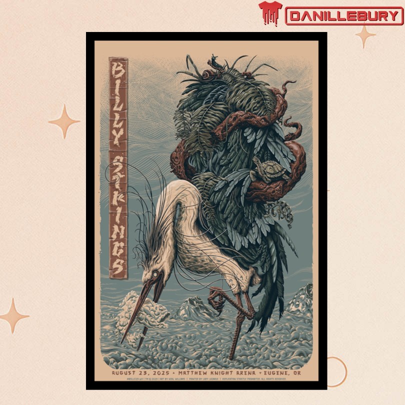 Billy Strings Eugene OR Aug 23 2025 Tour Poster