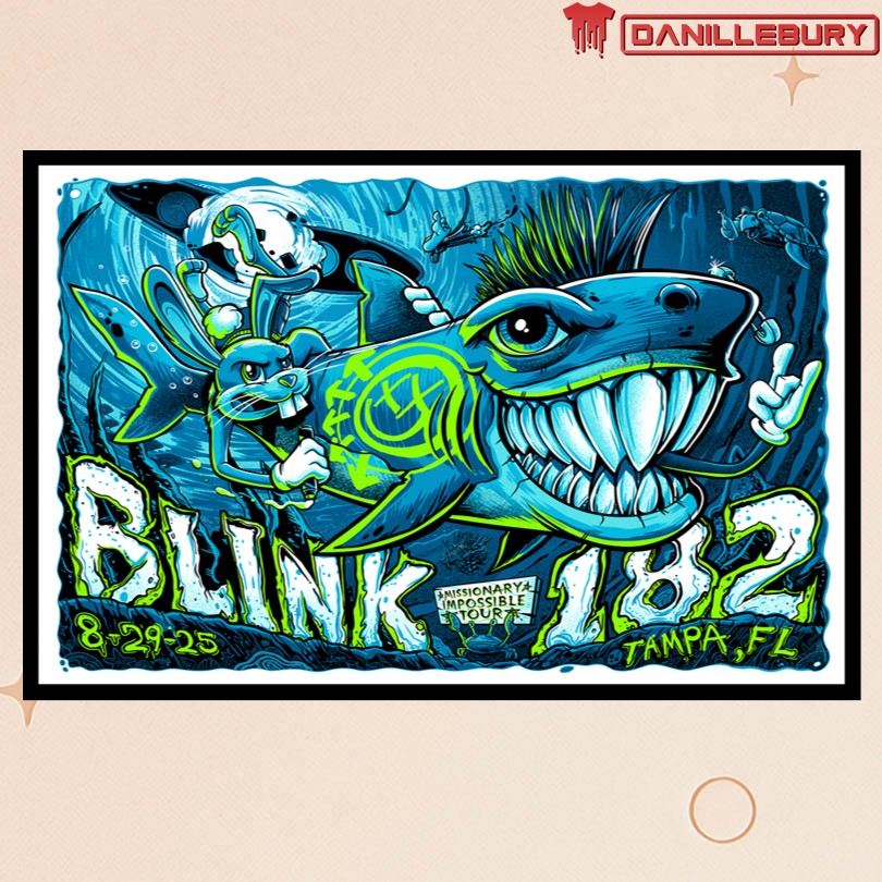 Blink-182 Tampa FL 08 29 2025 Event Poster