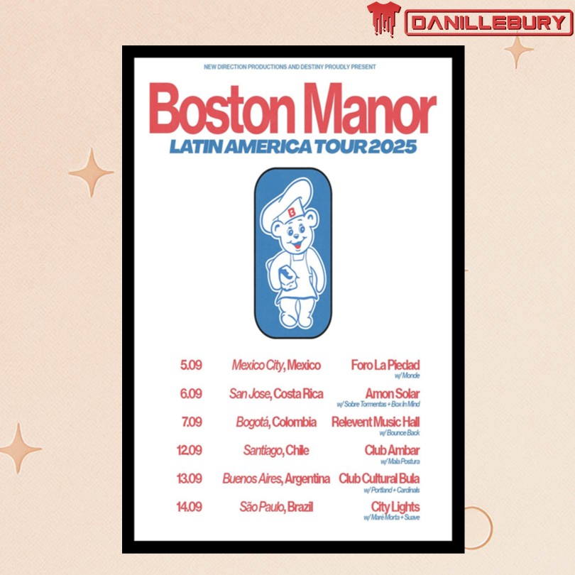 Boston Manor Latin America Tour 2025 Poster