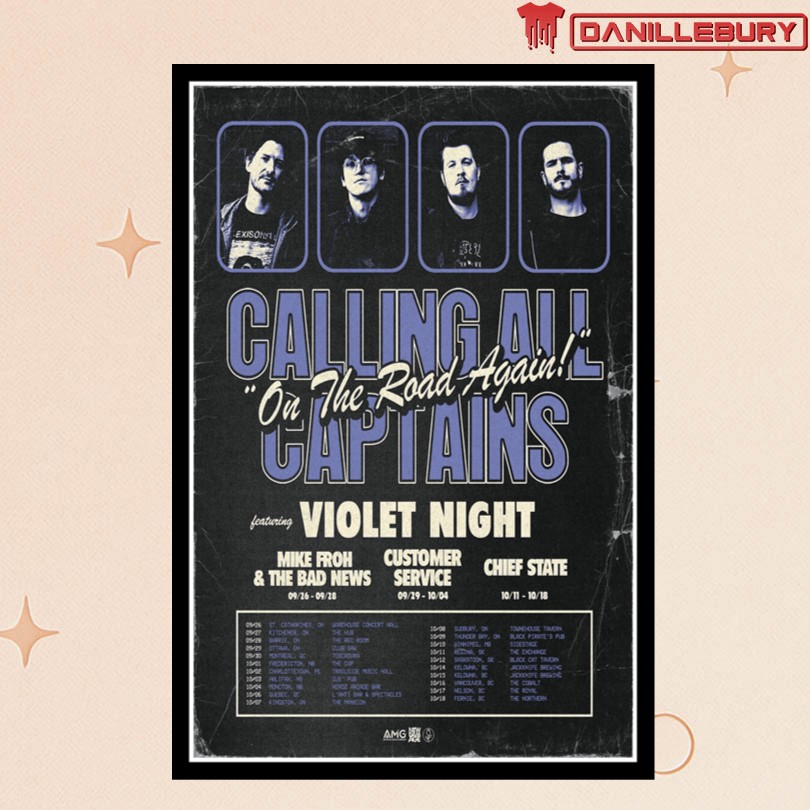 Calling All Captains Our On The Road Again Tour 2025 Posters