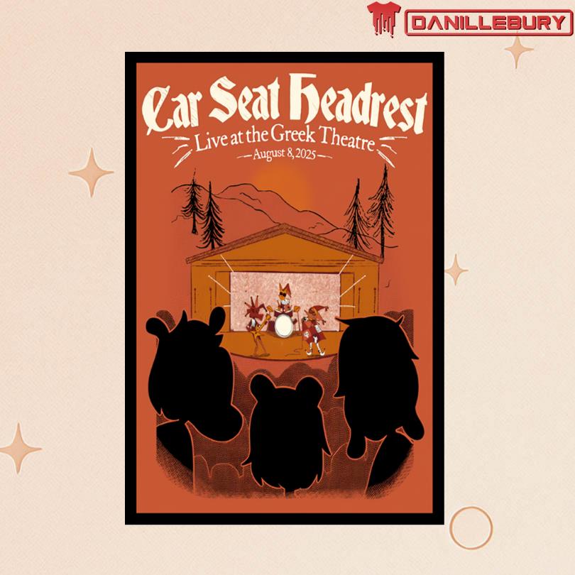 Car Seat Headrest August 8 2025 Greek Theatre Poster